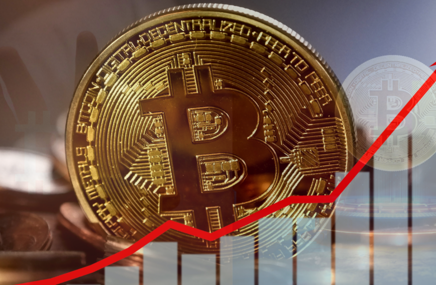 Ilustrasi Bitcoin 2025 dengan latar belakang grafik pasar yang menunjukkan volatilitas harga.