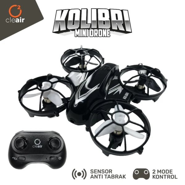 Drone mini KACER warna merah hitam dengan desain ringkas