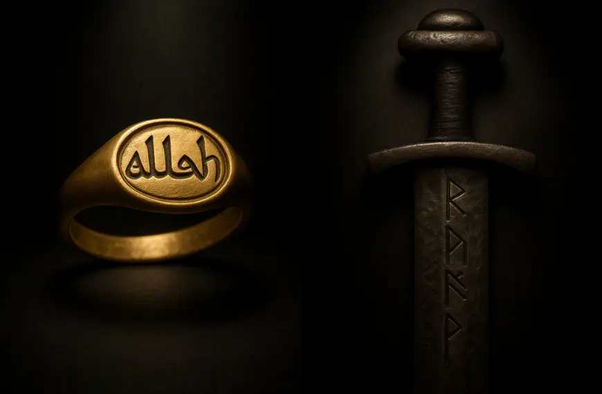 Rahasia Viking berupa cincin bertuliskan Allah dan pedang dengan ukiran runik
