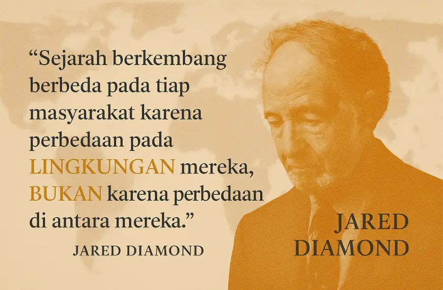 kutipan jared diamond tentang sejarah dan lingkungan dalam buku guns germs and steel